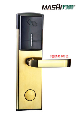 玛狮MS103拉丝金高级智能锁